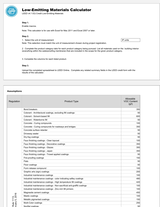 Low-Emitting Materials Calculator (v4.1)